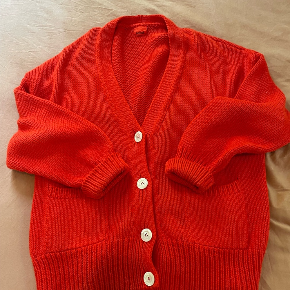 Babaa Cardigan No 16 - Summer Flame - Gently Used